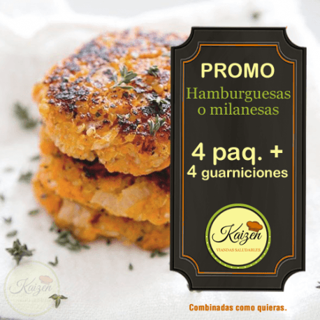 Imagen del producto: 4 Hamburguesas o Milanesas + Guarniciones